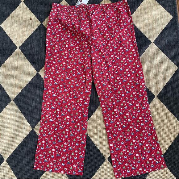 NEW $59 Vineyard Vines Preppy Printed Whale Lounge Pant Red Christmas XL NWT - Picture 10 of 14